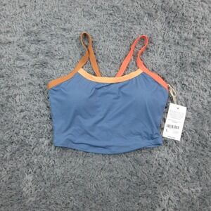 Nani Swimwear Swim Top Womens Small Blue Lagoon Scoop Neck Crop Bikini Top NWT